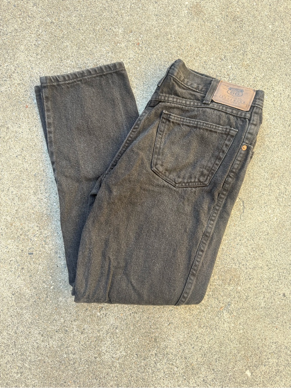 Route 66 Men's Charcoal Black Straight Jeans